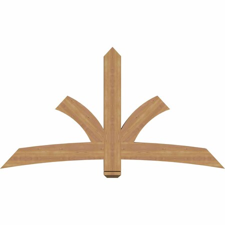 Ekena Millwork Davenport Timber Gable Bracket, Western Red Cedar, 72"W x 39"H x 3 1/2"D x 5 1/2"F, 13/12 Pitch GBW072X39X0406DAV00SWR
